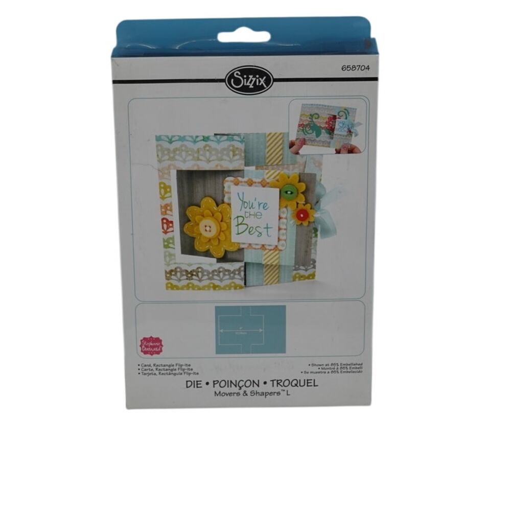 Sizzix Card, Rectangle Flip- Its Die New